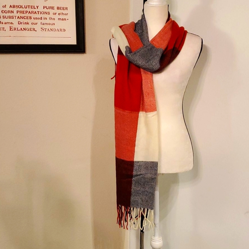 Loritta Women's Long Plaid Fashion Scarf